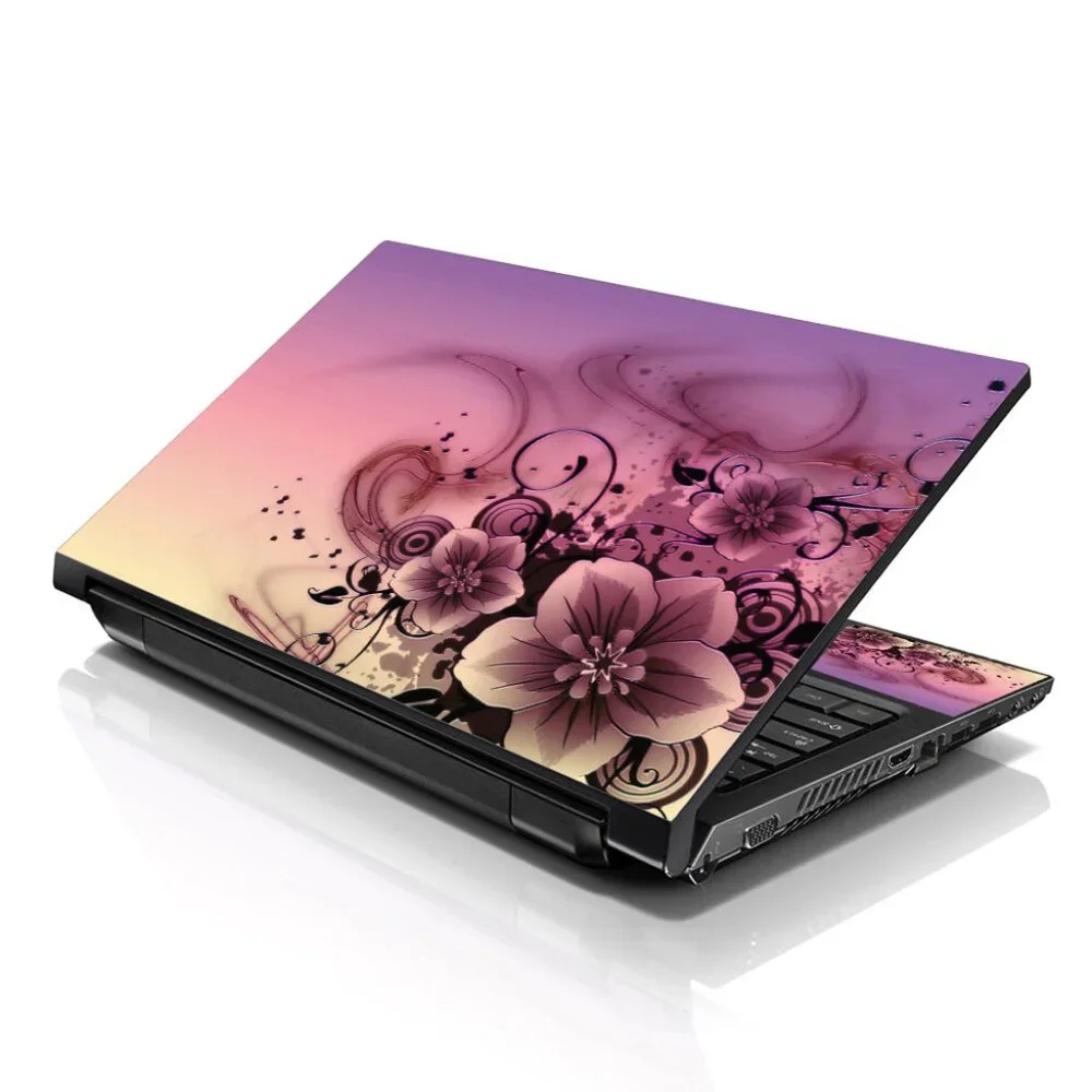 LSS 15.6 & 17.3 Inches Laptop Notebook Skin Sticker Decal - Pink Flower